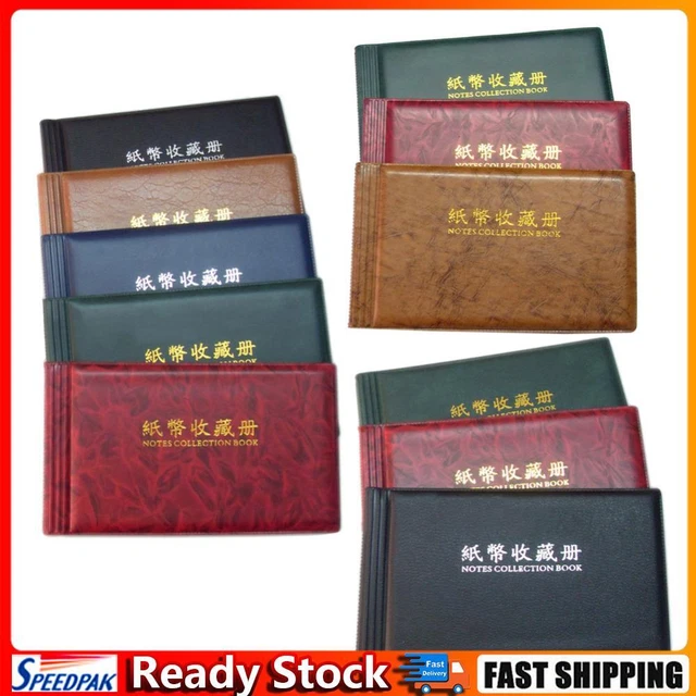20 Pages Paper Money Currency Banknote Collection Book Storage Album Hot
