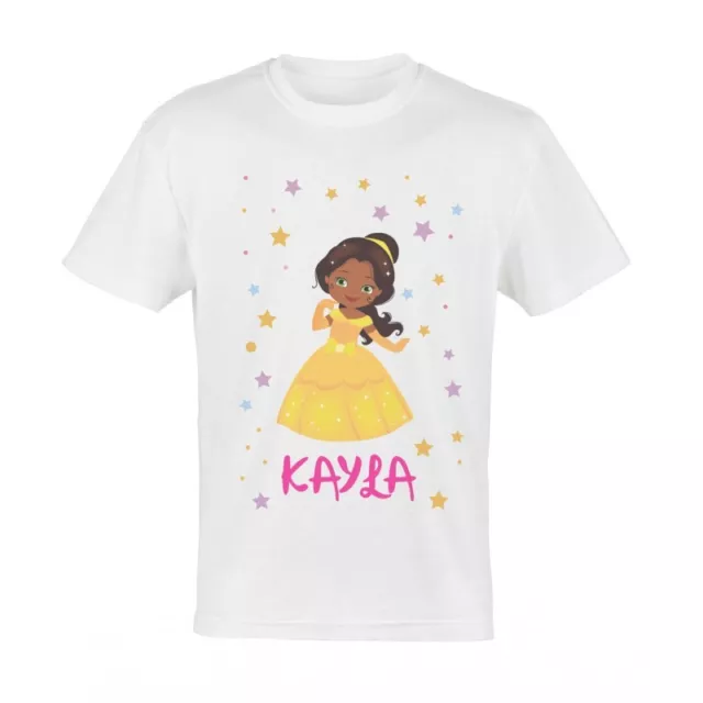 T-shirt personalizzate per bambini stampate top principessa bambini compleanno