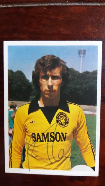 Bergmann collectible picture 1977/78 Amand Theis Borussia Dortmund autographed