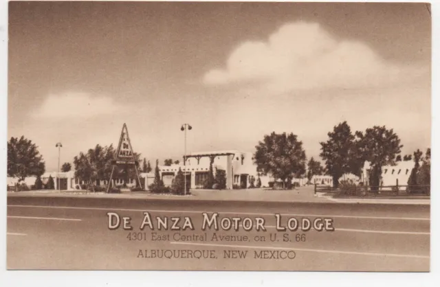 1940s Advertising Postcard of the De Anza Motor Lodge Albuquerque NM Route 66