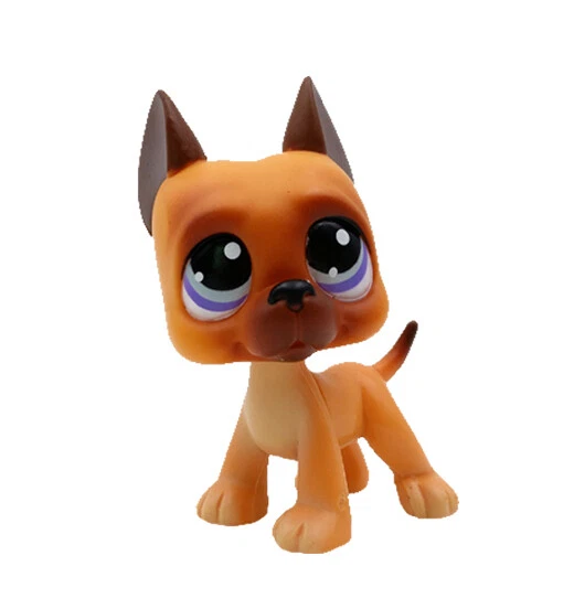 LITTLEST PET SHOP LPS Lovely 244 Purple Eyes Brown Great Dane Dog Girl Toys 10.99 PicClick UK