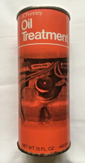 Vintage JC Penney Motor Oil Treatment Can Full Unopened NOS Great Condition