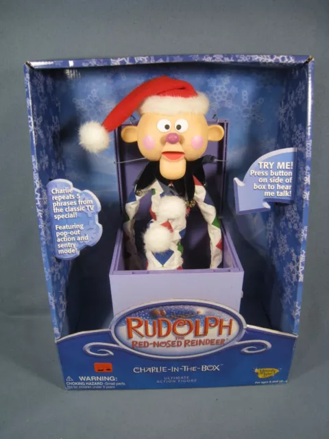 Rare NIB. 2003 Memory Lane Rudolph Red Nosed Reindeer Charlie-In-The-Box