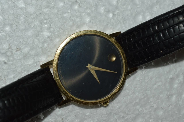 Movado 87-45-882 Quarzo Svizzero Orologio 31mm Museum 25.4cm Cinturino Testato