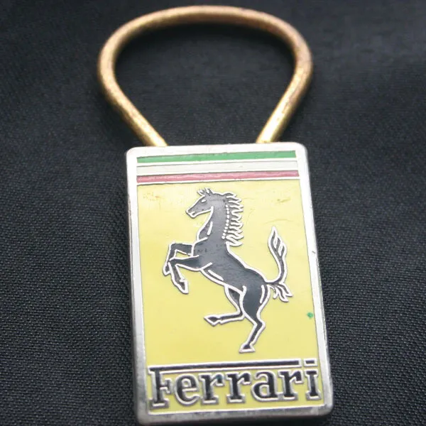 Vintage FERRARI Prancing Horse Logo Enamel Keychain Bomisa 2