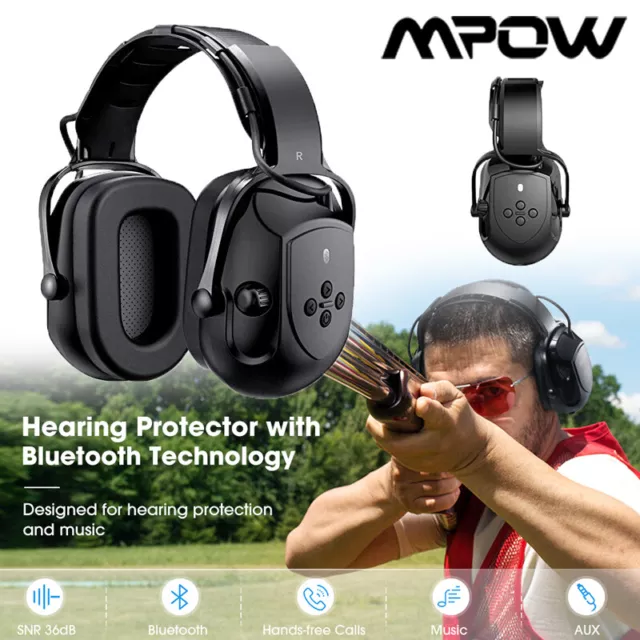 Tactical Noise Canceling Bluetooth Ear Muffs Shooting Hunting Protection EarMuff