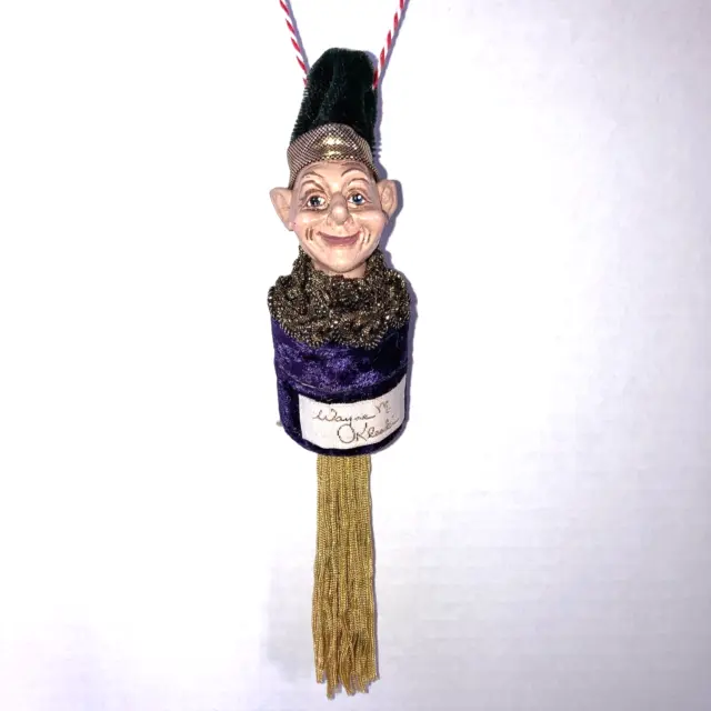 Vintage Katherine's Collection Wayne Kleski Jester Trinket Box Ornament Creepy