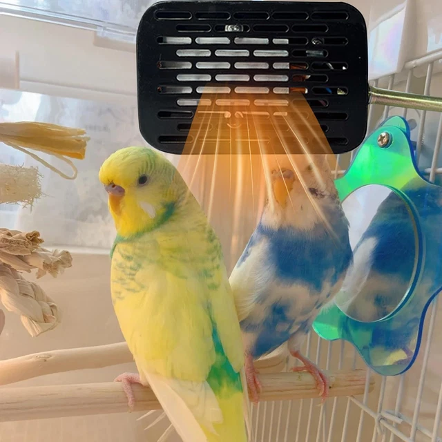 Bird Cage Heater Bird Heat Lamp with Lampshade for Lizards Small Birds Snake