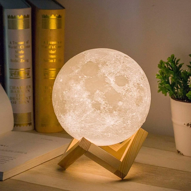 5.9" Moon Lamp - Home Decor with Brightness Control LED Night Light Meditation