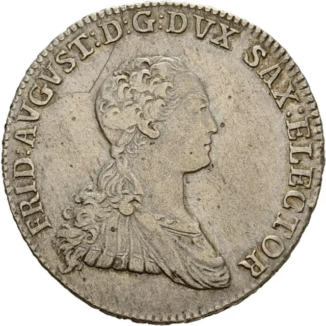 Künker: Sachsen, Friedrich August III., 2/3 Taler 1768 EDC, Silber