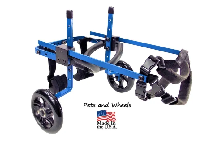 Dog Wheelchair by "Pets and Wheels"  - For XS/S Size Dog - Color Blue 12-25 Lbs