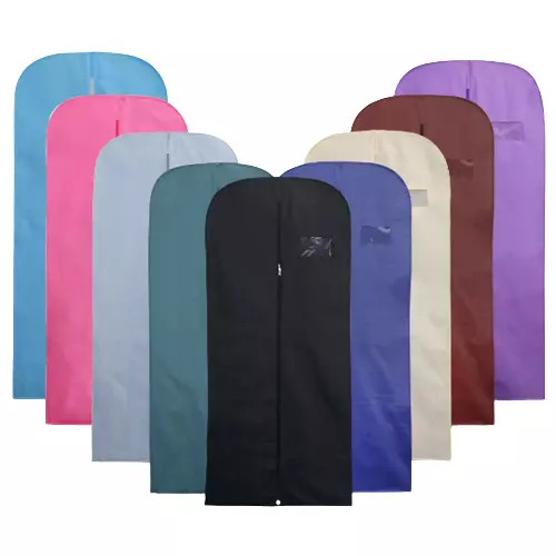 54” Long Suit Dress Coat Garment Storage Bags Clothes Zip Cover Dust Protector