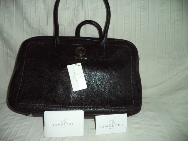 Sac à Main Vintage En Cuir Didier Lamarthe - Marron Clair