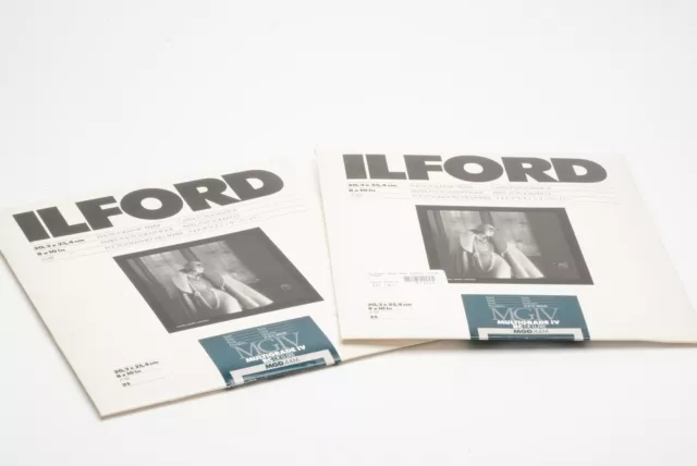 2X Ilford 25sh 8x10 Multigrade IV RC deluxe MGD.44M B&W Photographic paper (Pear