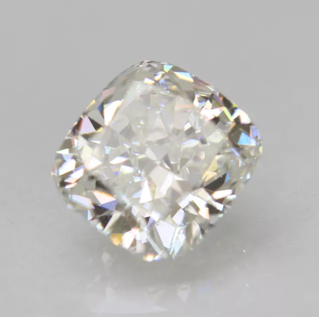 Certified 0.91 Carat D VS2 Cushion Enhanced Natural Loose Diamond 5.7x5.31mm