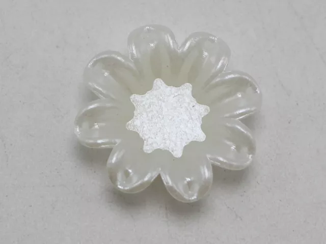 50 Elfenbein Acryl Flache Rückseite Perle Blume Cabochon 20 mm Schleife Zentrum Handwerk Zum Selbermachen Hochzeit 2