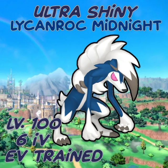 Pokemon Sword/Shield 6IV ULTRA SHINY Lycanroc Dusk / Tough Claws / Jolly  45496596583