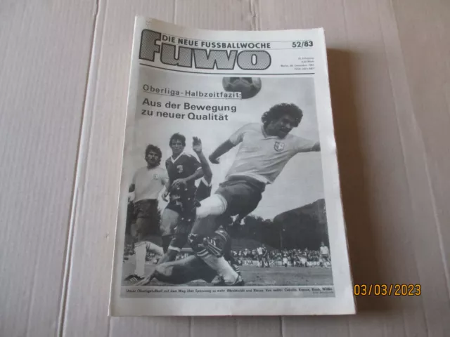 DDR Fußball Zeitschrift  " FUWO "  Jahrgang 1983  ( vollständig )  siehe Fotos