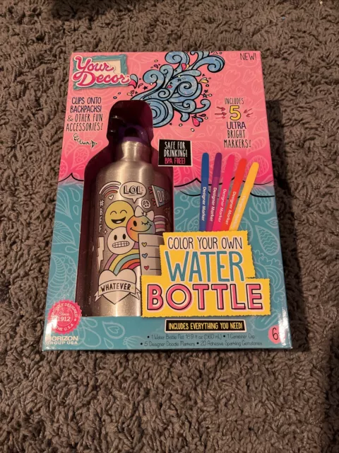 Just My Style Color Your Own Water Bottle