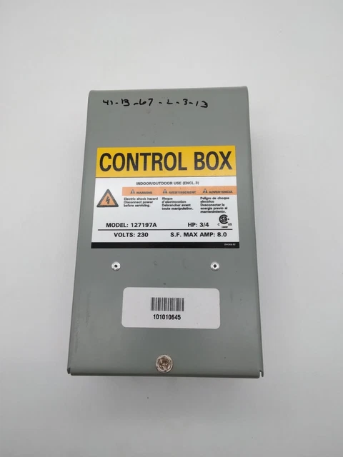 Star 3/4 HP Submersible Well Pump Control Box, 230 Volt, Model 127197A