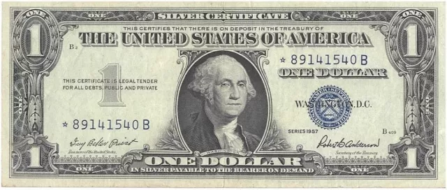 Series 1957~ $1.00~ One Dollar Silver Certificate***STAR NOTE*** w/ Errors