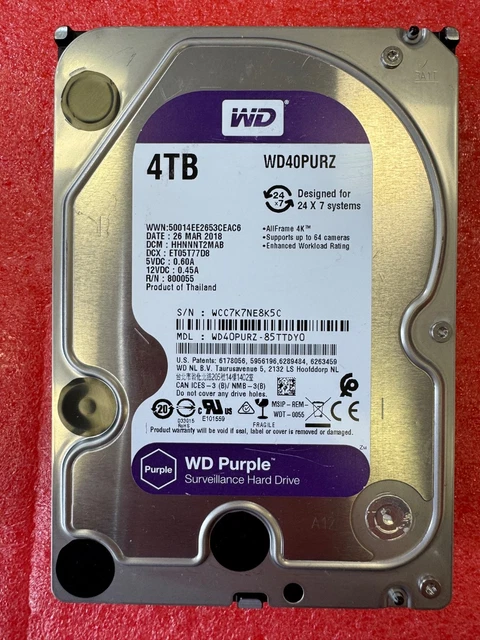 Western Digital WD40EFRX-68WT0N0 4TB 5400RPM SATA 6Gb/s 3.5-in HDD Western Digital WD40EFRX-68WT0N0 4TB 5400RPM SATA 6Gb/s 3.5-in HDD