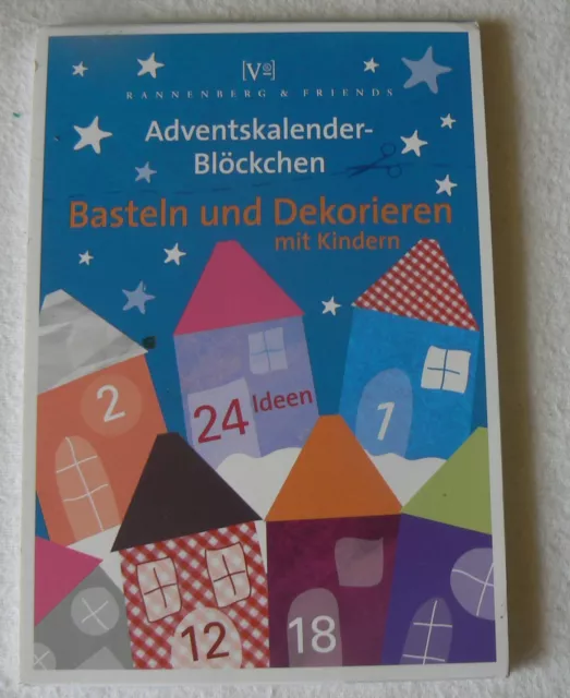 Adventskalender Blöckchen zum Basteln mit Kindern, unbenutzt