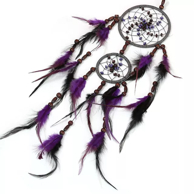 Traditional Purple &Black Dream Catcher Handmade Wall Hanging Dreamcatcher Decor