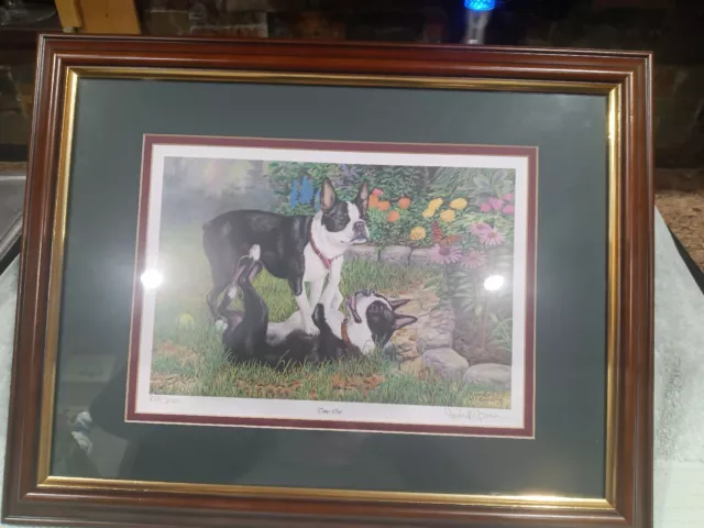 Time Out" - Boston Terriers print by Wildlife Artist Randy McGovern Time Out" - Boston Terriers print by Wildlife Artist Randy McGovern