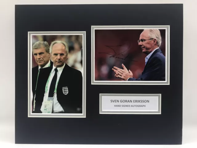 RARE Sven Goran Eriksson England Signed Display + COA AUTOGRAPH WORLD CUP