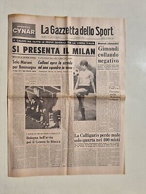GIGI RIVA CALLIGARIS GAZZETTA DELLO SPORT 21 AGOSTO 1974 JUVENTUS MORINI 