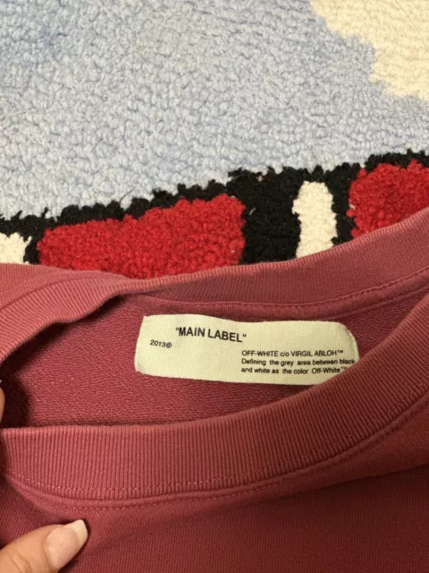 off white red/maroon seeing things crewneck sweatshirt 3