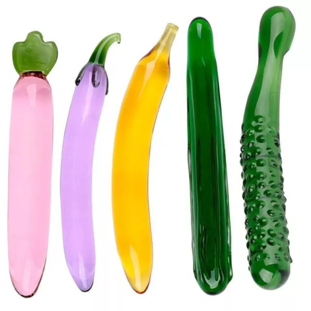Glass-Crystal-Dildo-Anal-Sex-Plug-Butt-Plug-Fruits-Vegetables-Vagina-Adult-Toy