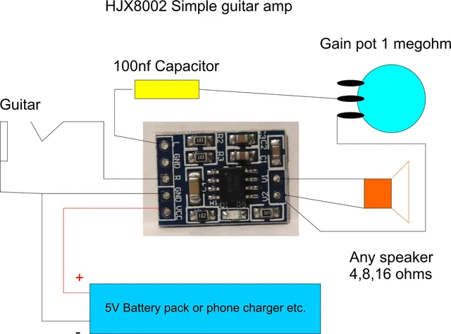 guitar amplifier board simple and cheap guitar/headphone amp DIY