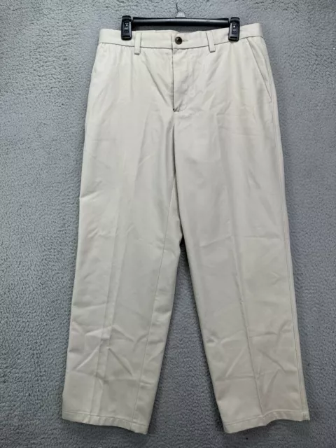 St. Johns Bay Pants Mens 32X29 Worry Fee Stone Classic Fit Khakis Straight NEW