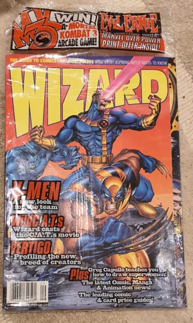 WIZARD Magazine #49 Sept 1995 Bagged X-Men cover Evil Ernie mini comic