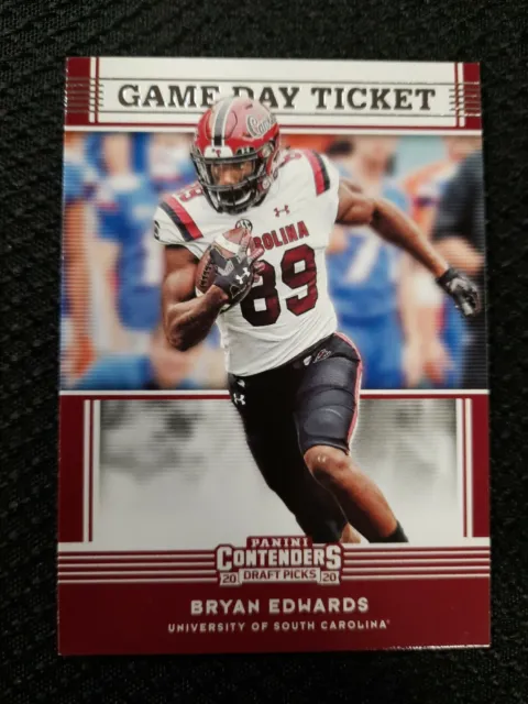 Z64 2020 Contenders Draft Picks Game Day Tickets Bryan Edwards #27 Rookie RC