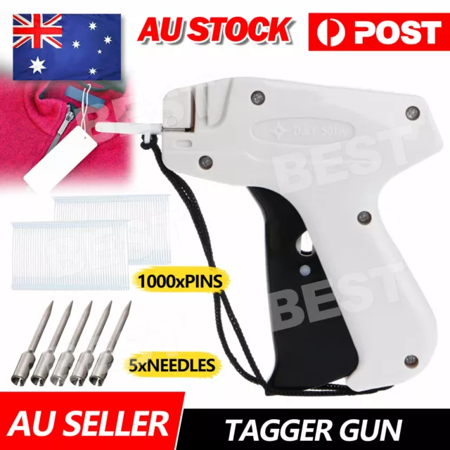 Clothes Garment Price Label Tagging Tags Gun Machine+1000 Glue Needles+5 Needles