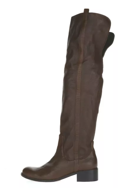 Women's DELMAN SOFIE 228868 Brown Leather Over Knee High Boots Size 9.5
