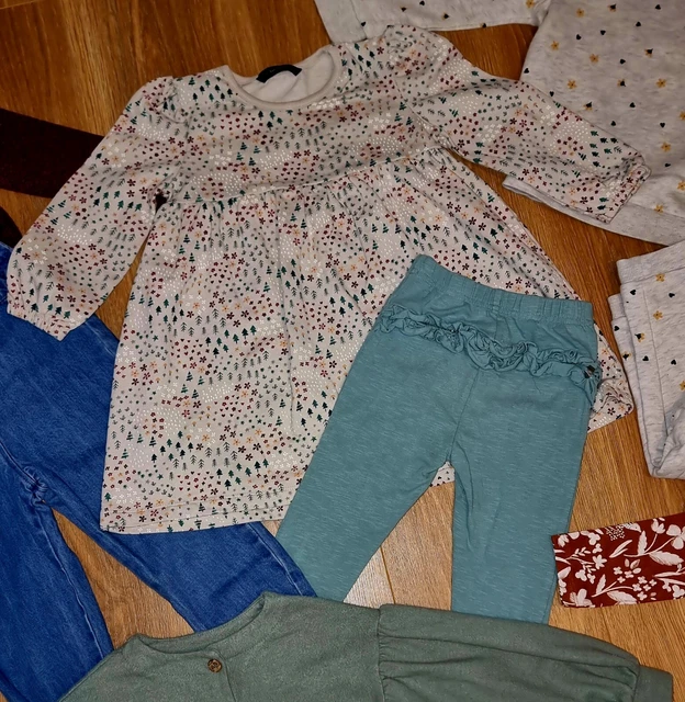 #3 Large Bundle Of Girls Clothes Age 2-3 Years Outfits Dungarees Dress Skirt 7