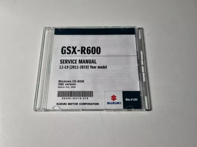 SUZUKI GSX-R600 L1-L9 Werkstatthandbuch Reparaturanleitung CD Deutsch