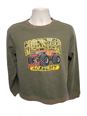 Monster Truck Academy Boys Green XL 14/16 Sweatshirt