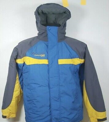 COLUMBIA sfida Serie Ski Jacket Blu/Giallo/Grigio-Taglia Small MEN'S