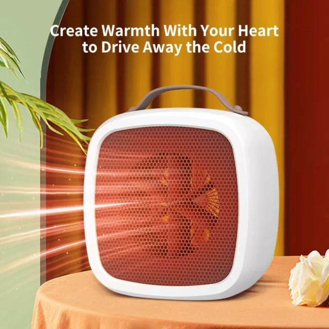 Portable Mini Electric Space Heater Fan Adjustable Thermostat for Room US