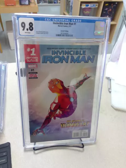 Invincible Iron Man #1 Second Print CGC 9.8 Marvel Comics 2017 Caselli