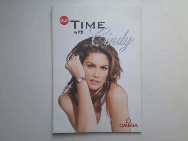 CINDY CRAWFORD LARGE oversized magazine Omega watches promo poster
