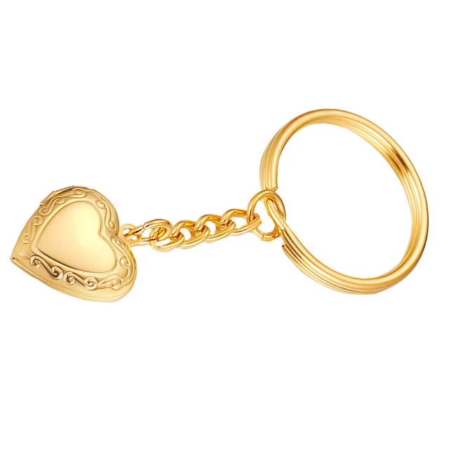 Scatola fotografica portachiavi in acciaio inox portachiavi staccabili oro