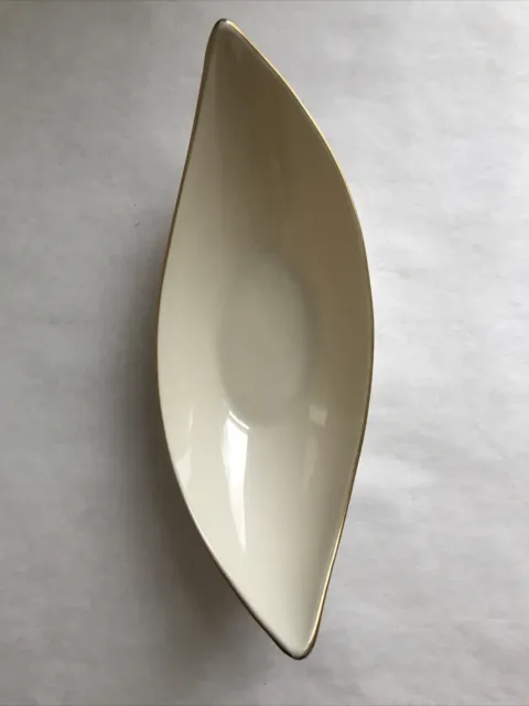 Lenox Relish Boat Dish 8 1/2" Ivory with Gold Trim