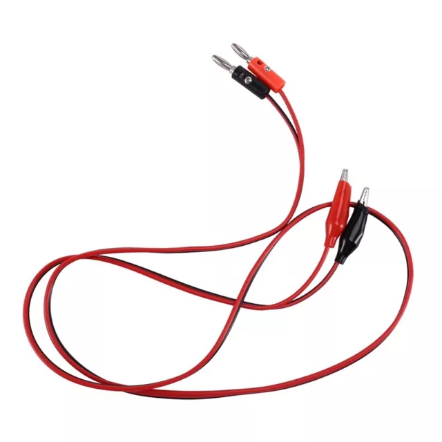 (R) 2 Pcs Rouge  Banana Fiches a pince crocodile Sonde cable de test 1M V7J1