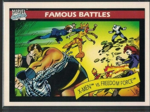 1990 Impel Marvel Series 1 X-Men VS Freedom Force #118 Famous Battles NM-MT